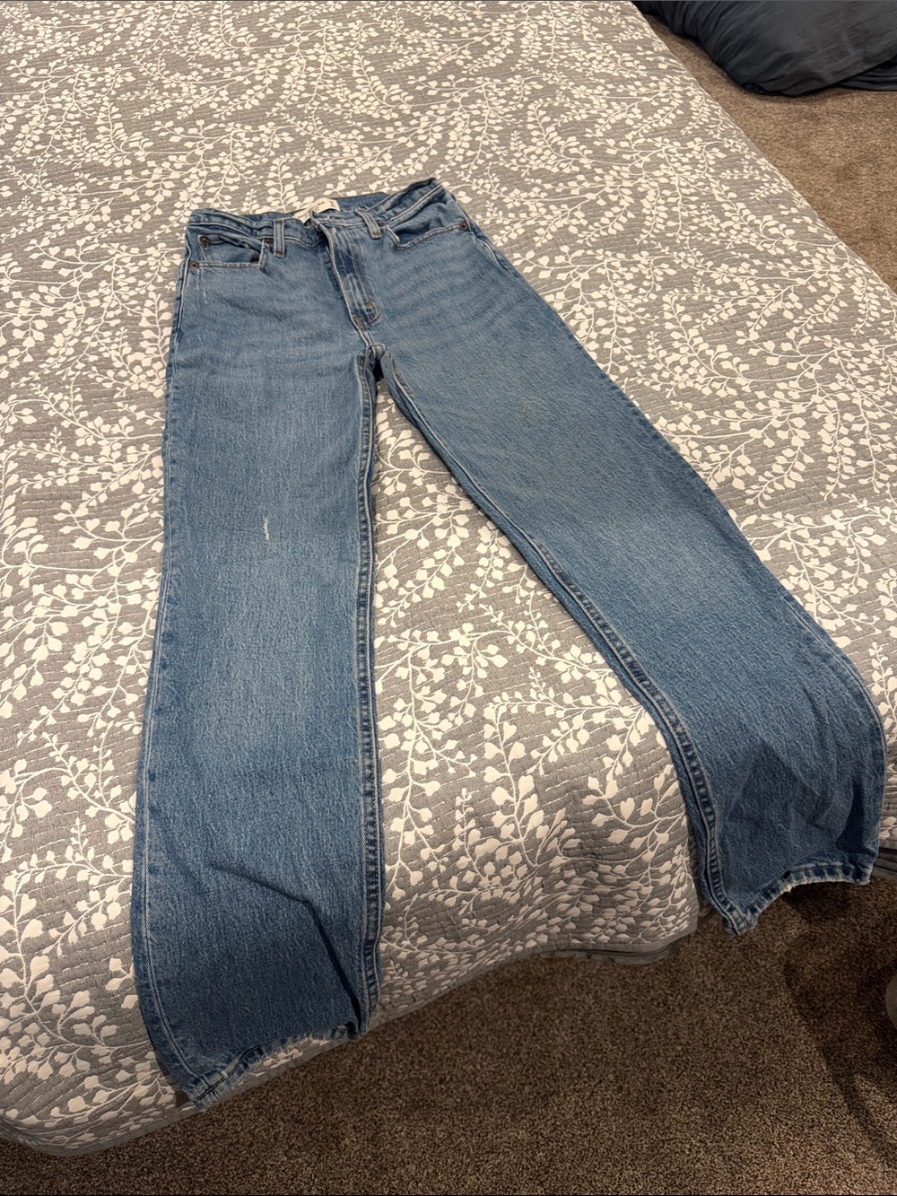 Abercrombie & Fitch Light Blue Wide-Leg Jeans
